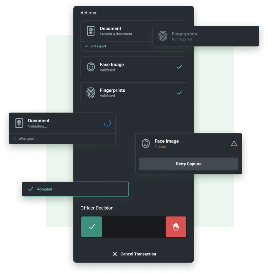 Actions panel in detail